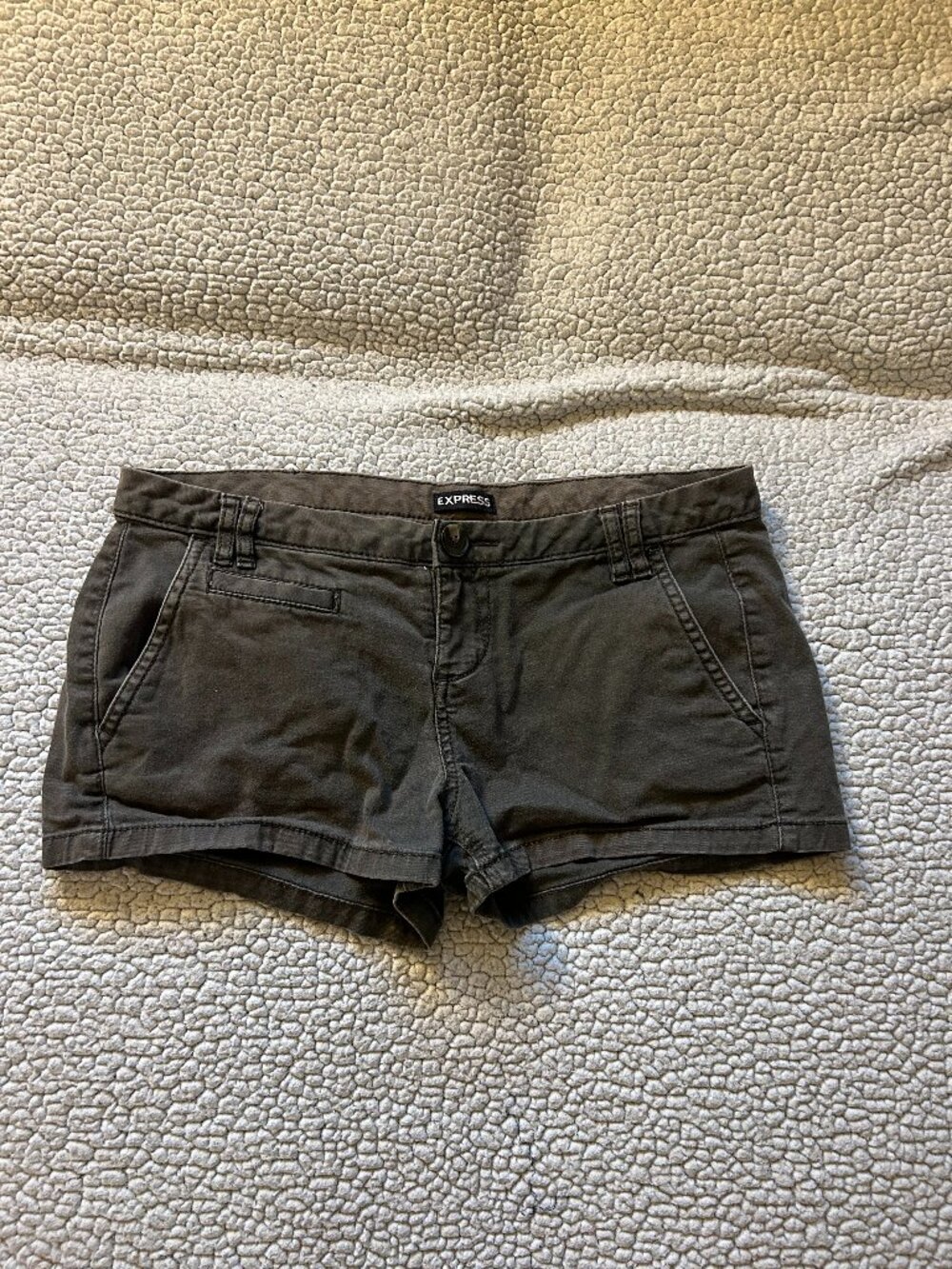 Express -- brown micro mini shorts